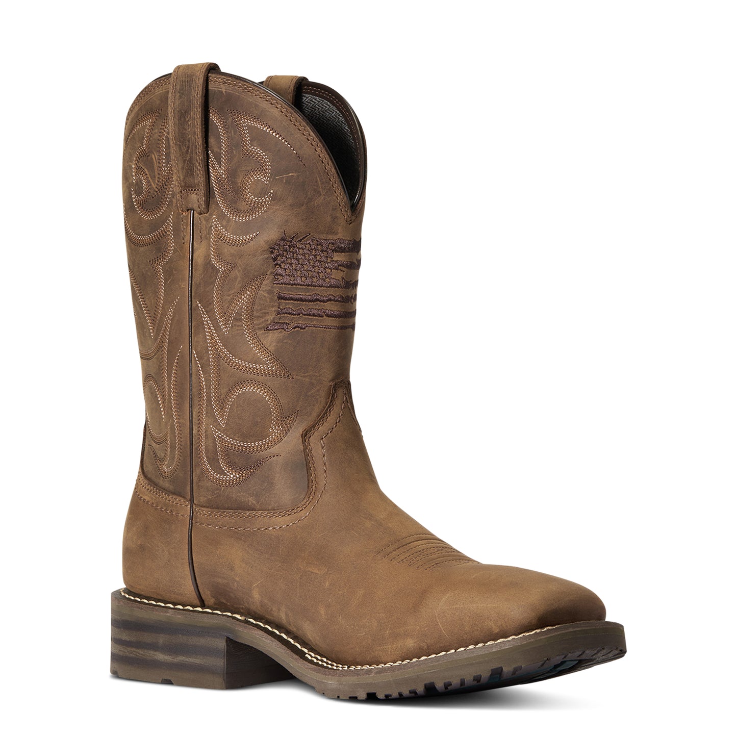 Ariat Mens 10038354 Hybrid Patriot H20 Distressed Brown
