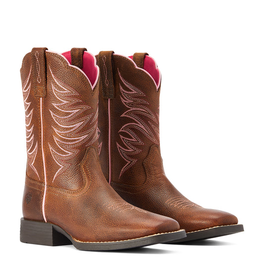 Ariat Youth 10042413 Firecatcher Western Boots in Rowdy Brown