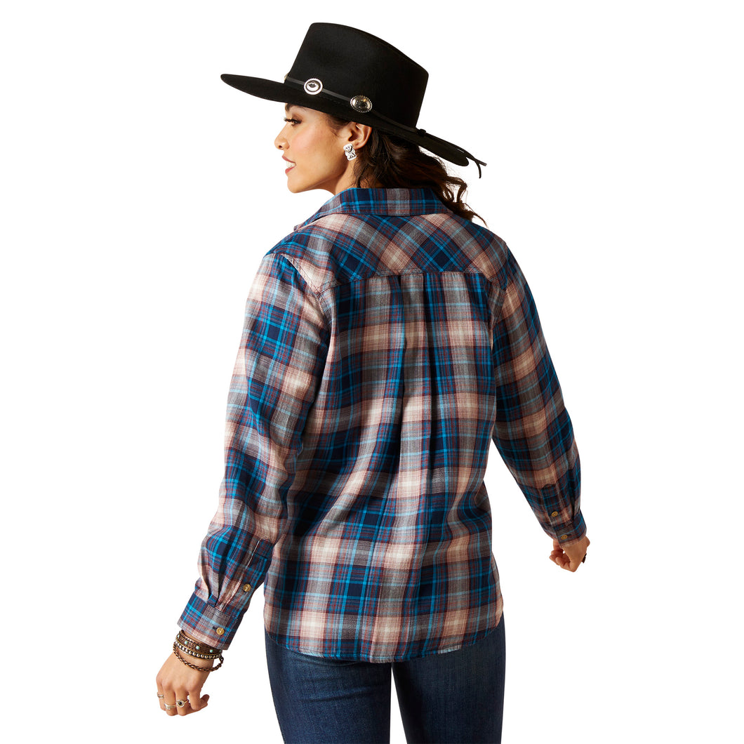 Ariat Ladies REAL Billie Jean Shirt Woodland Plaid 10046044