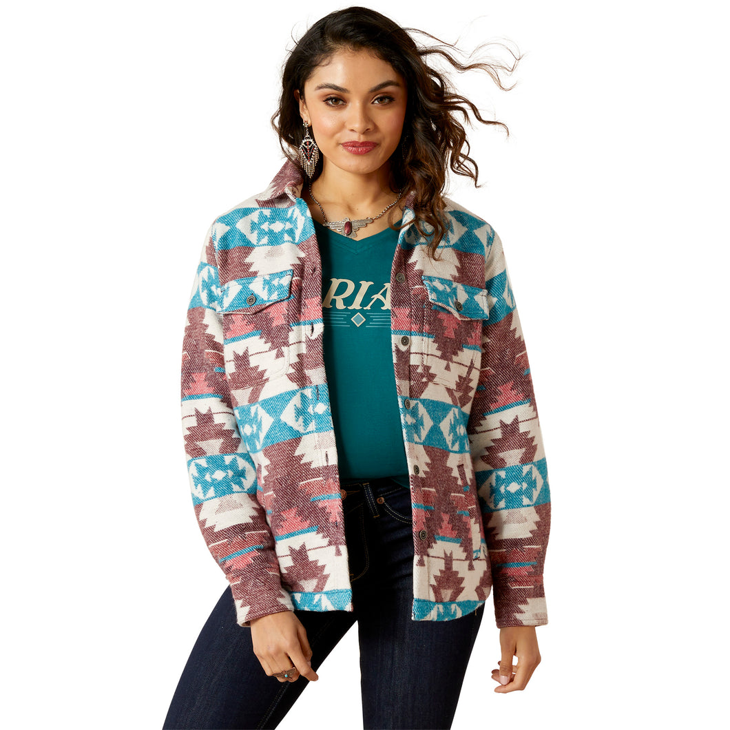 Ariat Ladies 10046671 Shacket Shirt Jacket Baja Jacquard