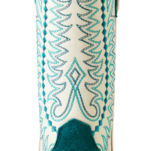 Load image into Gallery viewer, Ariat Ladies 10047046 Derby Monroe Western Boots in Ancient Turquoise Roughout
