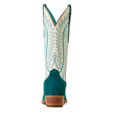 Load image into Gallery viewer, Ariat Ladies 10047046 Derby Monroe Western Boots in Ancient Turquoise Roughout
