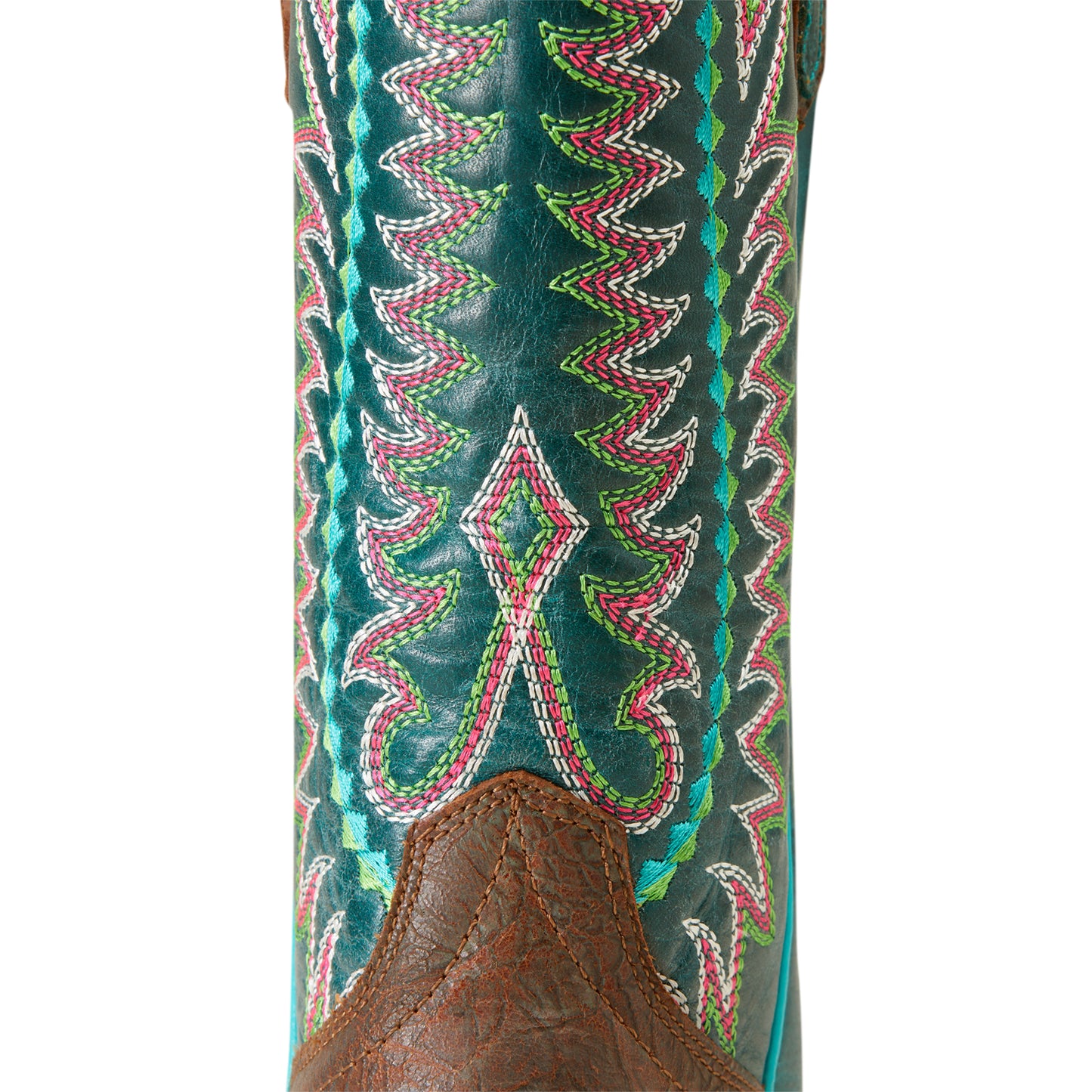Ariat Ladies 10047048 Derby Monroe Western Boots in Shore Tan and Turquoise Nights