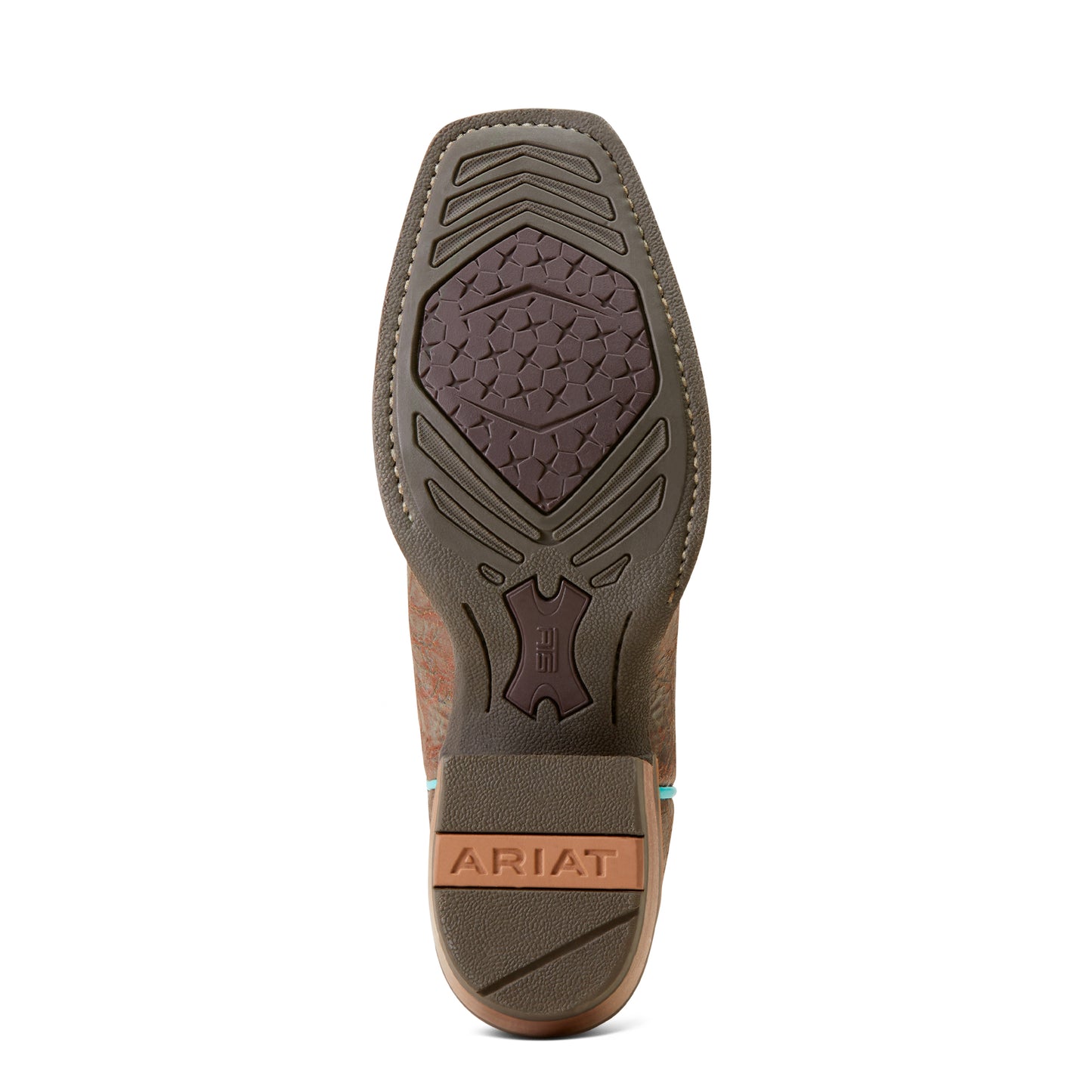 Ariat Ladies 10047048 Derby Monroe Western Boots in Shore Tan and Turquoise Nights
