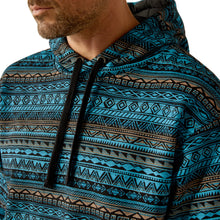 Load image into Gallery viewer, Ariat Mens Aztec Inspired Hoodie Turquoise 10052450
