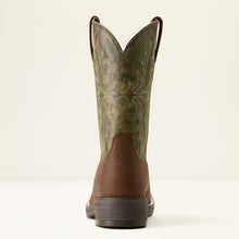 Load image into Gallery viewer, Ariat Mens 10053575 Ridgeback Round Toe Cowboy Boots in Toffee Brown &amp; Moss Green
