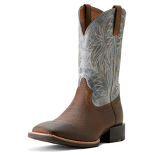 Load image into Gallery viewer, Ariat Mens 10053731 Sport Wide Square Toe Western Boots in Brown/Blue

