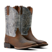Load image into Gallery viewer, Ariat Mens 10053731 Sport Wide Square Toe Western Boots in Brown/Blue
