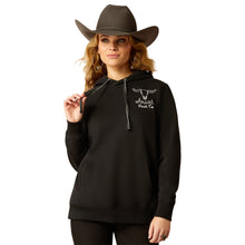 Load image into Gallery viewer, Ariat Ladies 10051999 Steer Stitch Hoodie in Black
