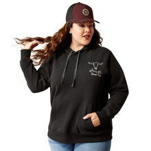 Load image into Gallery viewer, Ariat Ladies 10051999 Steer Stitch Hoodie in Black
