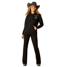 Load image into Gallery viewer, Ariat Ladies 10051999 Steer Stitch Hoodie in Black
