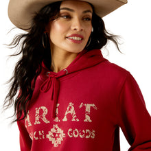 Load image into Gallery viewer, Ariat Ladies 10052410 Ranch Goods Hoodie in Rio Red
