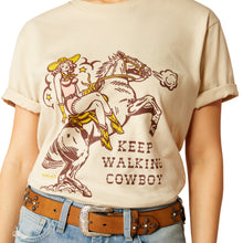 Load image into Gallery viewer, Ariat Ariat Keep Walkin&#39; Cowboy T-Shirt 10052542 in Natural
