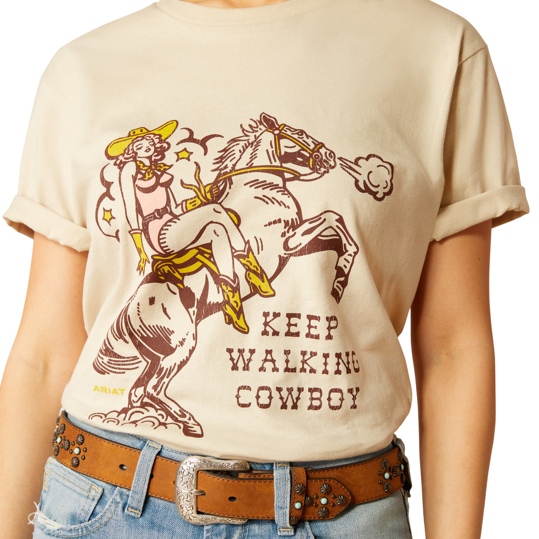 Ariat Ariat Keep Walkin' Cowboy T-Shirt 10052542 in Natural