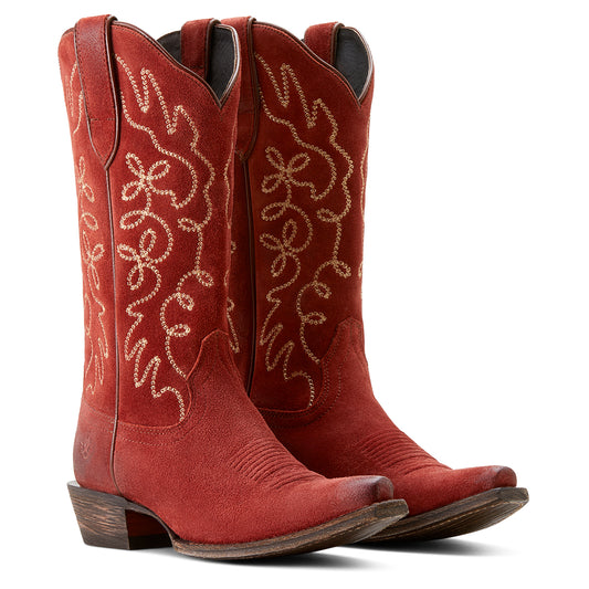 Ariat Ladies 10053791 Jukebox Cowboy Boots in Cayenne Suede