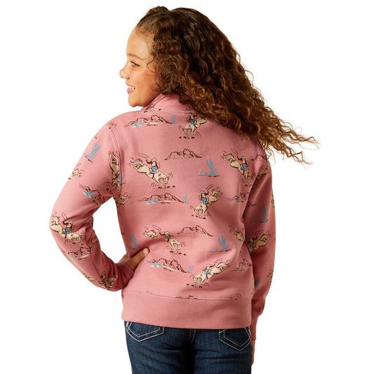 Ariat Youth Bronc Scene 1/4 Zip Sweatshirt 10062847