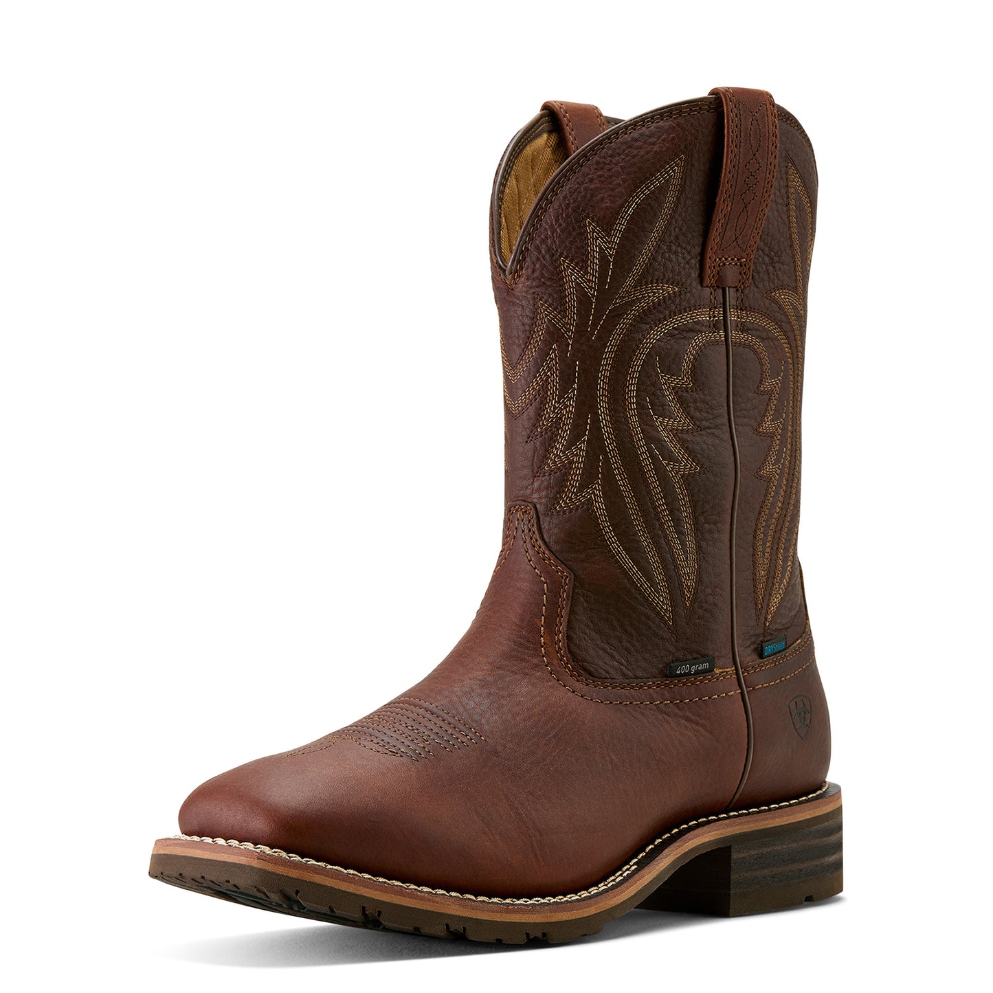 Ariat Mens 10025098 Hybrid Rancher H2O Waterproof Insulated Wide Square Toe Cowboy Boots in Sunshine