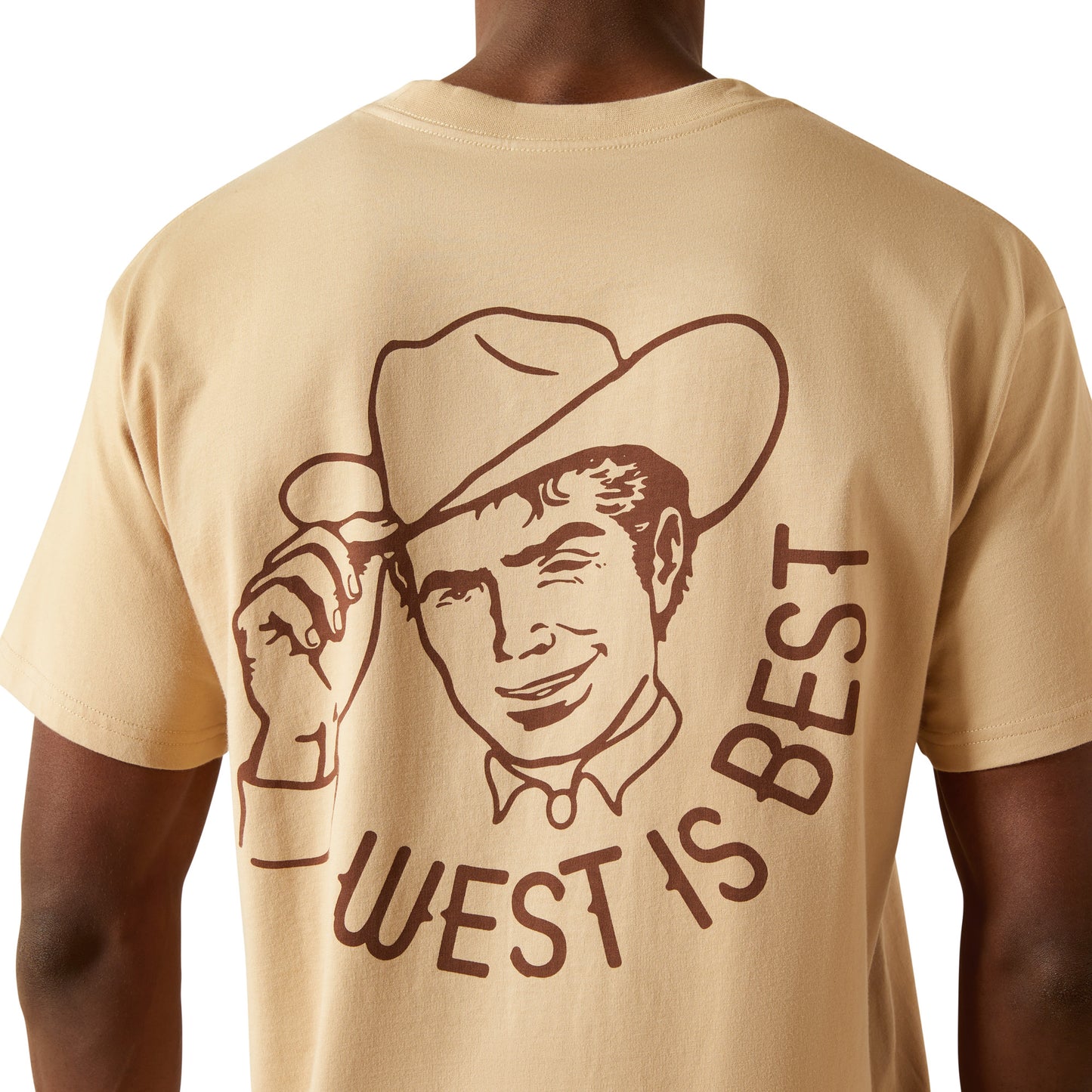 Ariat Unisex Sendero West Is Best T-Shirt in Irish Cream 10062402