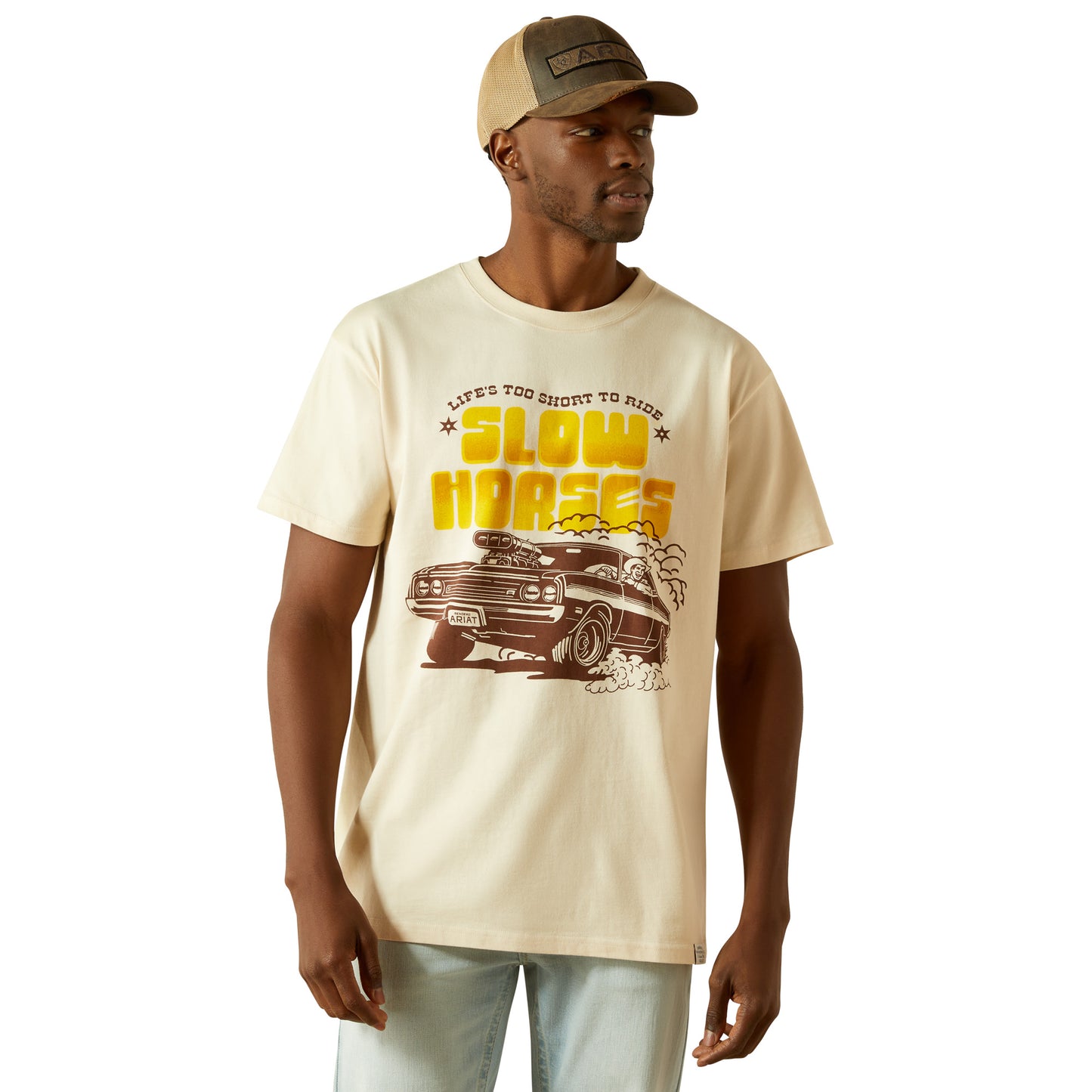 Ariat Unisex Sendero Slow Horses T-Shirt in Sandshell 10062405