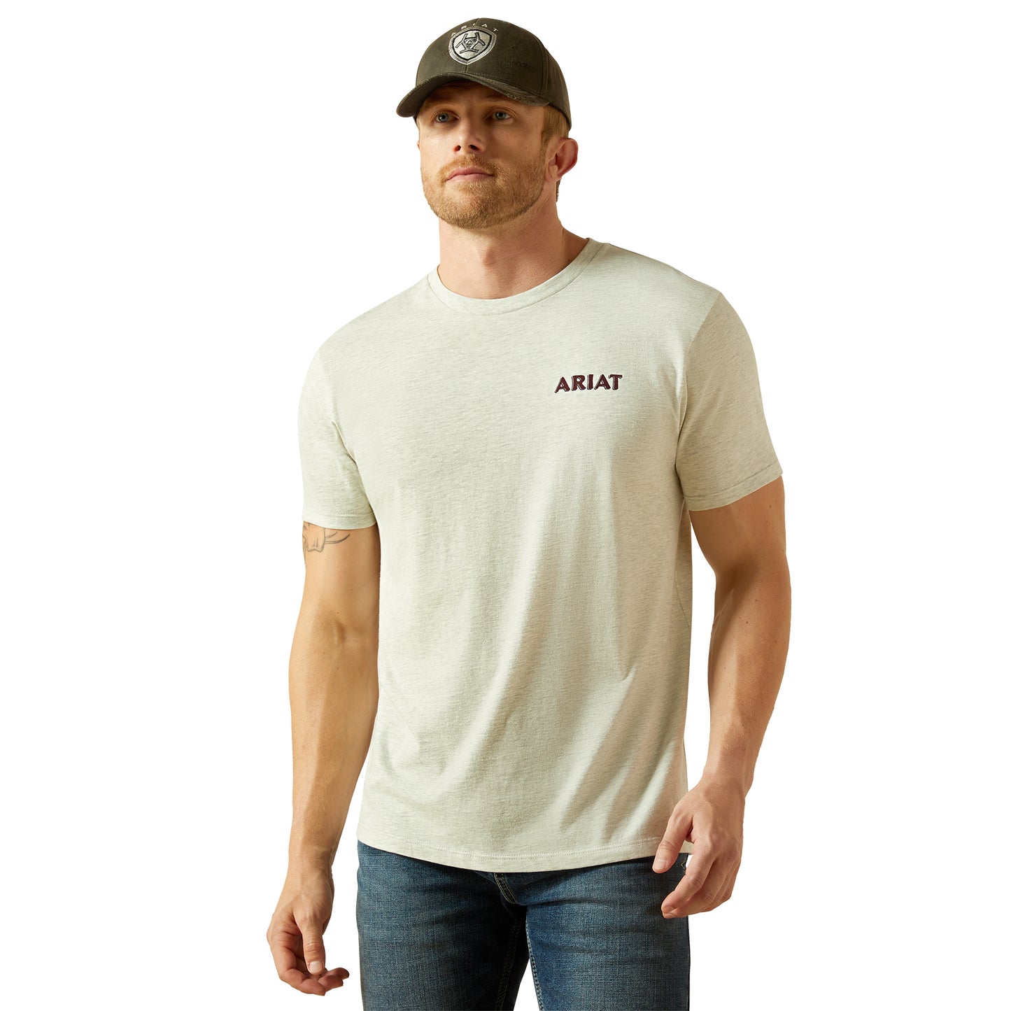 Ariat Mens 10062412 Straight Shooter T-Shirt Cream