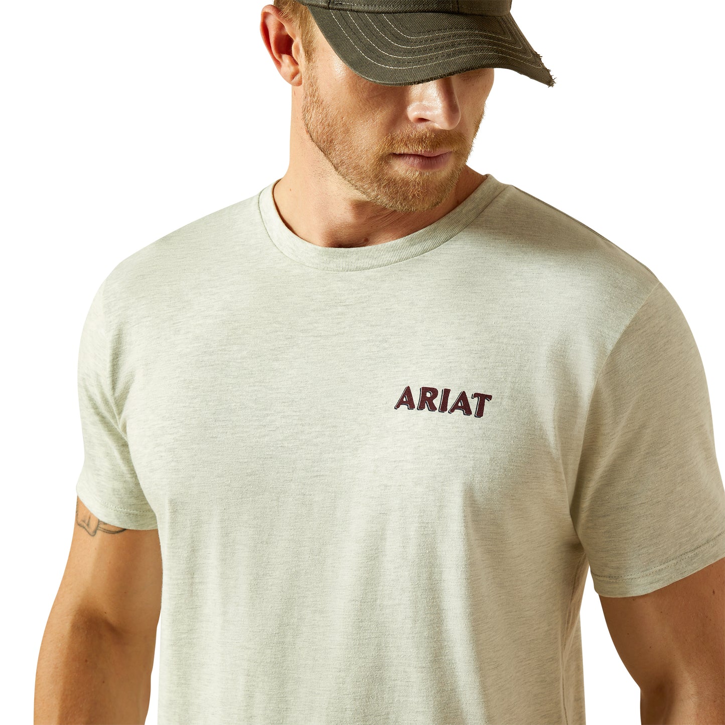 Ariat Mens 10062412 Straight Shooter T-Shirt Cream