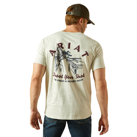 Ariat Mens 10062412 Straight Shooter T-Shirt Cream