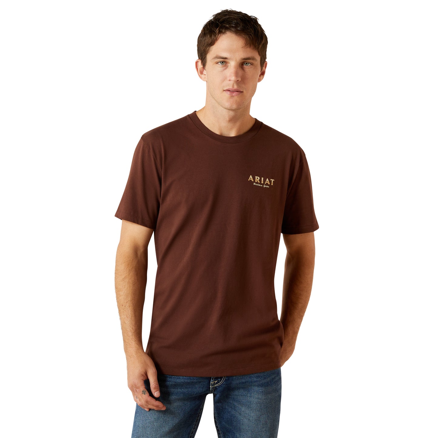 Ariat Mens 10062422 They Ain't US T-Shirt in Brown