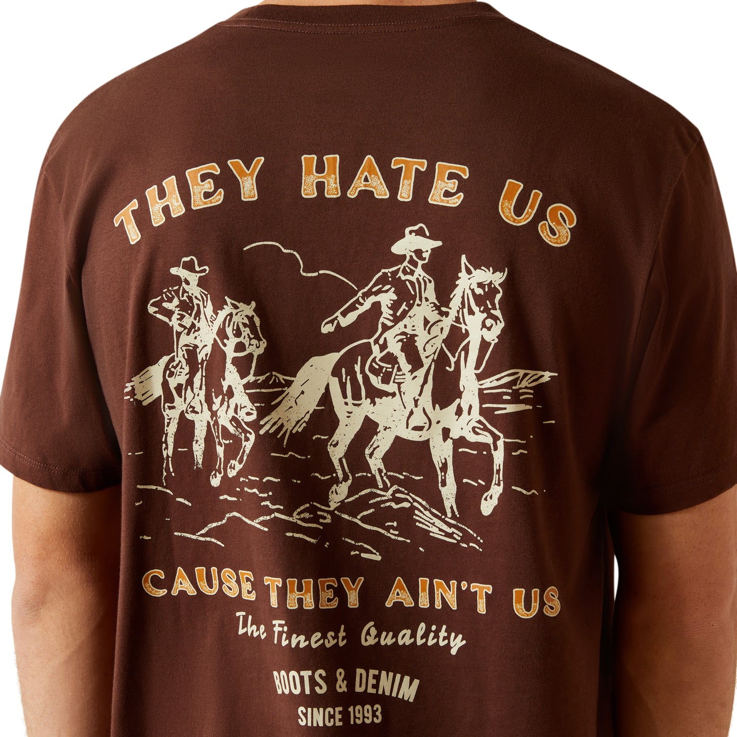 Ariat Mens 10062422 They Ain't US T-Shirt in Brown