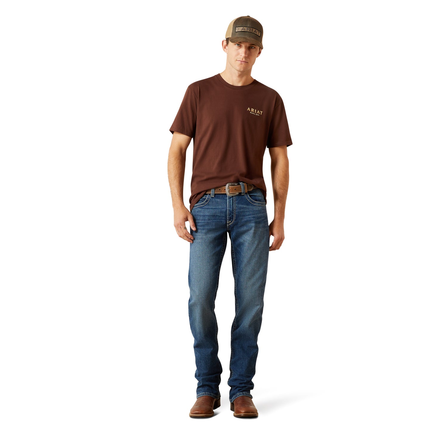 Ariat Mens 10062422 They Ain't US T-Shirt in Brown