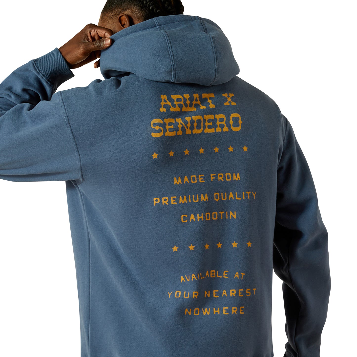 Ariat Unisex Sendero Back in the Saddle Hoodie 10062505 in Dark Demin