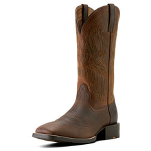 Load image into Gallery viewer, Ariat Mens 10063985 Sport Rustler Wide Square Toe Cowboy Boots in Toffee Hippo Print
