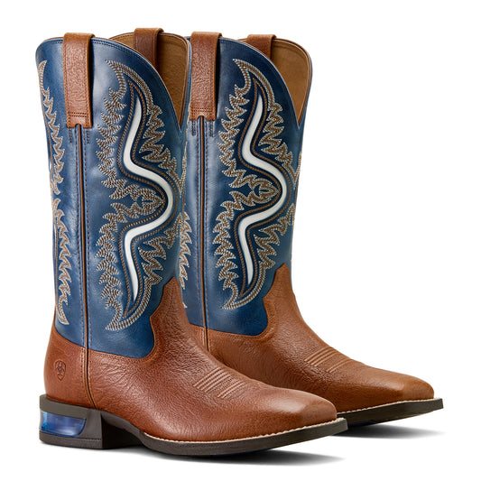 Ariat Mens 10064043 Captivate Western Boots in Red Oak/Deep Blue
