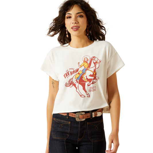 Ariat Ladies 10062910 Sendero Yeehaw T-Shirt in White