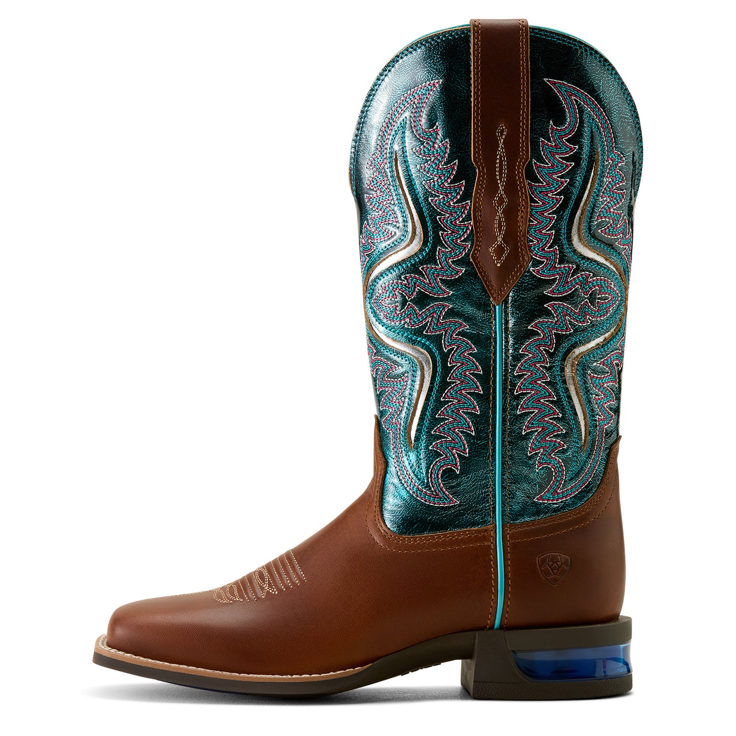 Ariat Ladies 10063893 Captivate Wide Square Toe Western Boots in Vintage Caramel & Striking Aruba