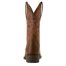Load image into Gallery viewer, Ariat Ladies 10064078 Round Up Wide Square Toe Stretch Fit Western Boots in Sassy Brown
