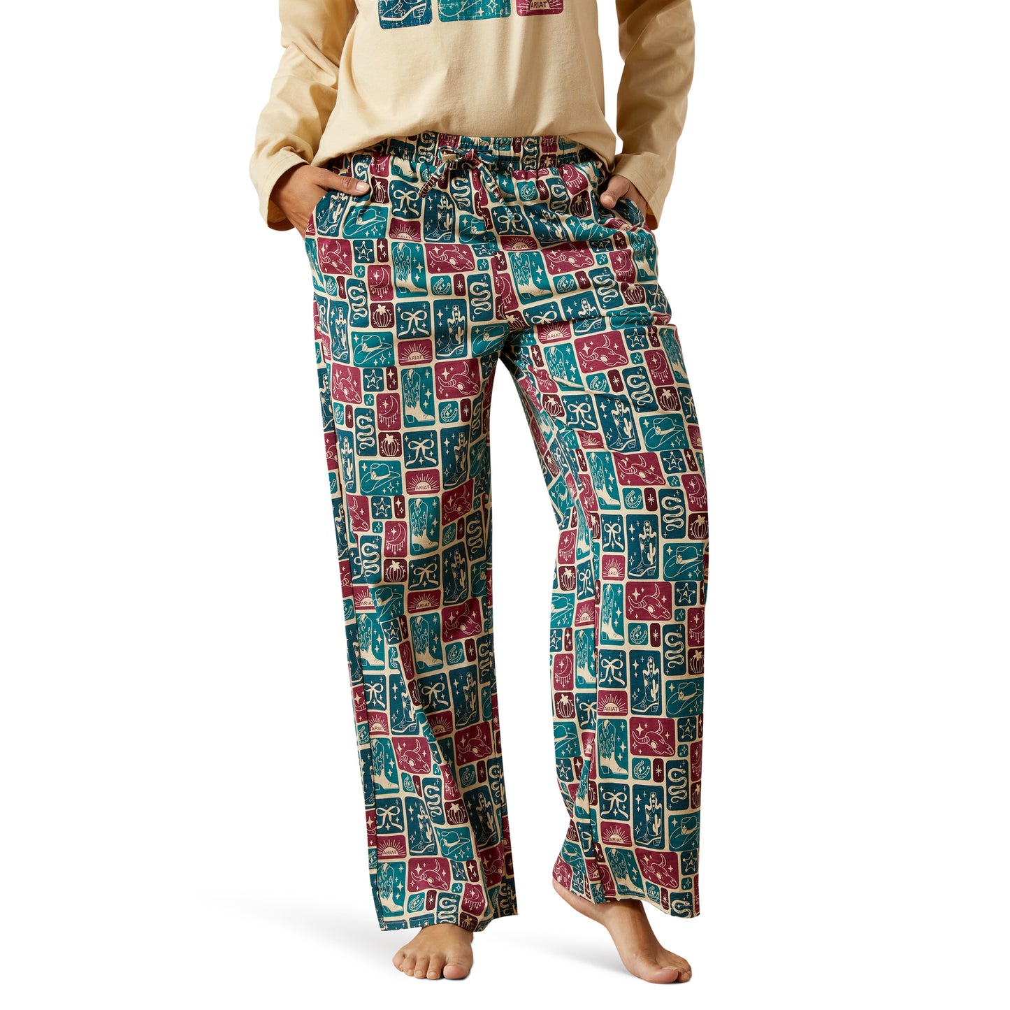 Ariat Ladies Dreams Pyjama Set  Western Blocks 10065825