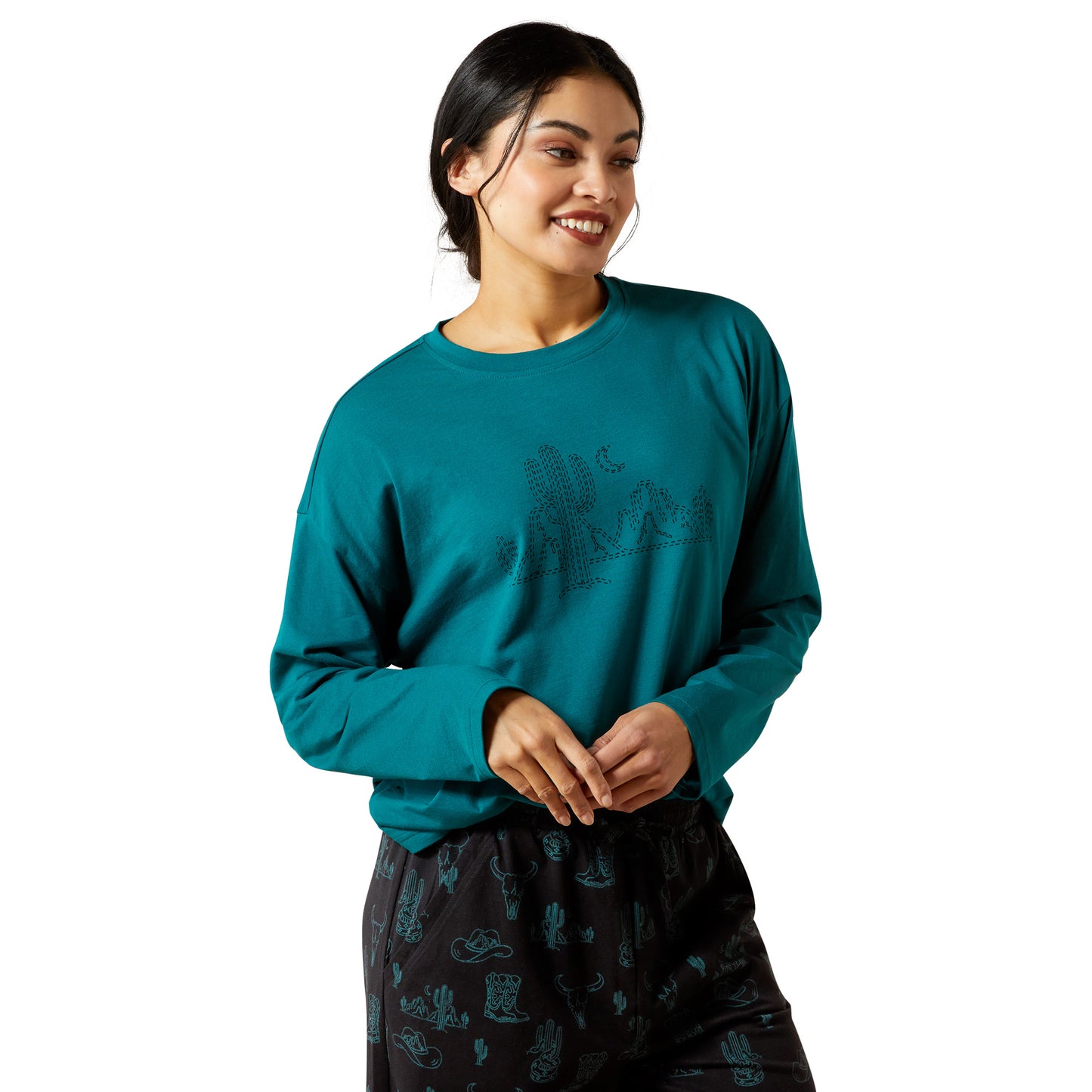 Ariat Ladies Dreams Pyjama Set Dseserted Print 10065826