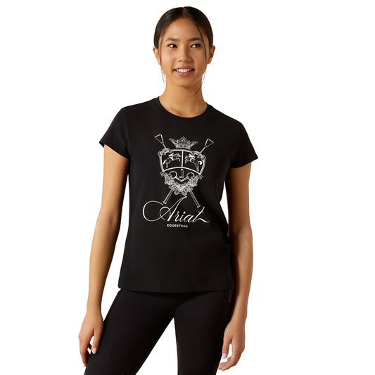 Ariat Youth 10062568 Ritzy Logo T-Shirt in Black