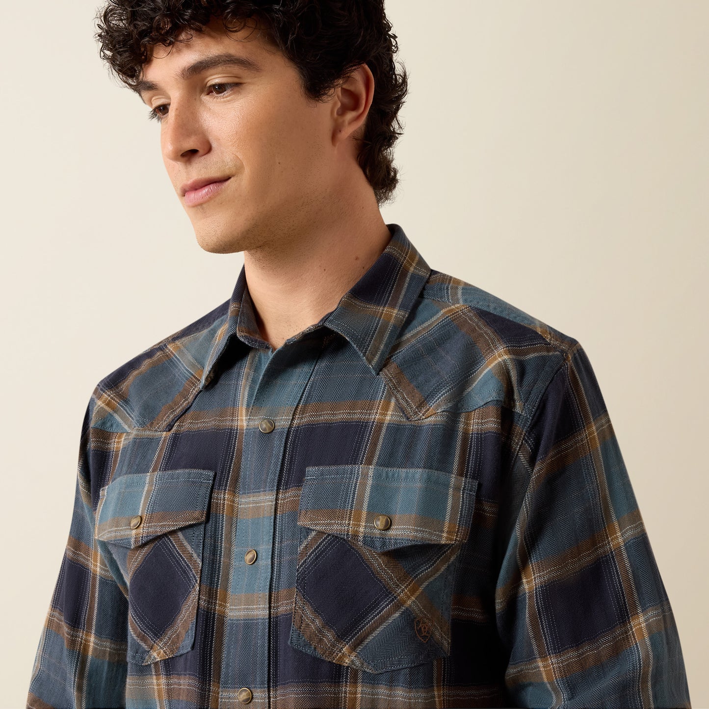 Ariat 10079341 Mens Retro Harbert Fitted Snap Shirt