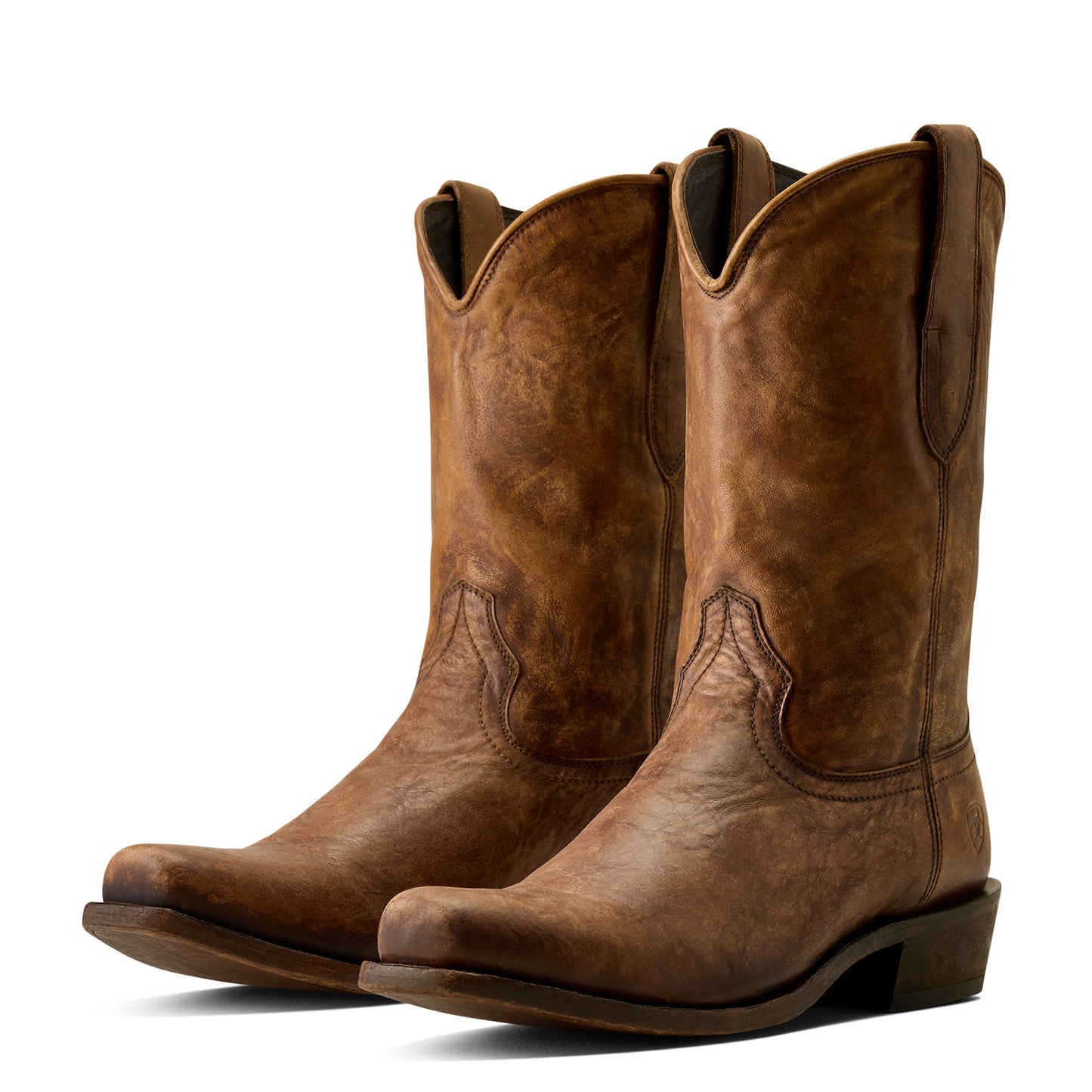 Ariat Mens 10080467 Knoxville Square Toe Western Boots in Gravel Brown