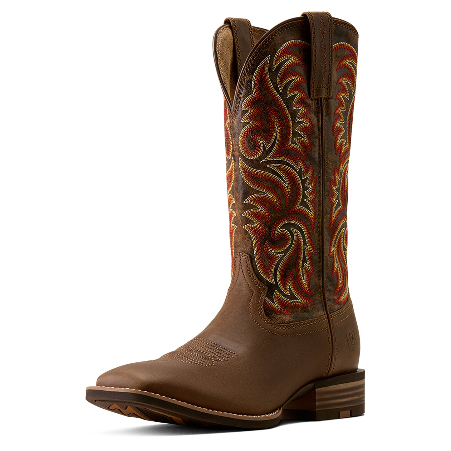 Ariat Mens 10080535 Arrowrock Wide Square Toe Western Boots in Bronzed Mocha/Tobacco Tan