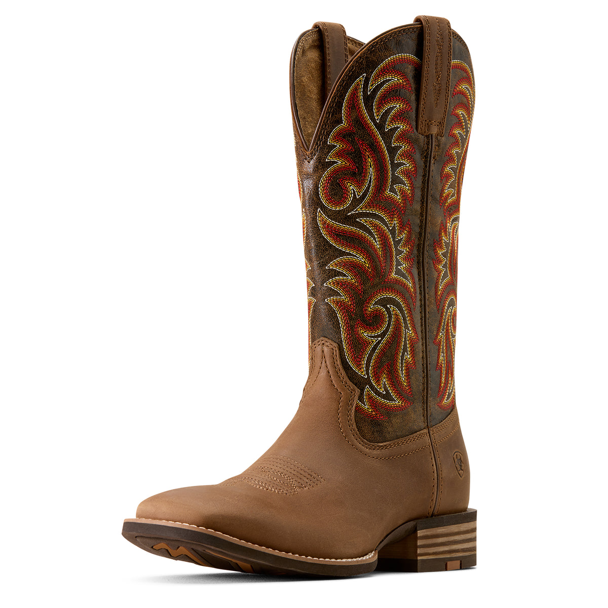 Ariat Mens 10080535 Arrowrock Wide Square Toe Western Boots in Bronzed Mocha/Tobacco Tan