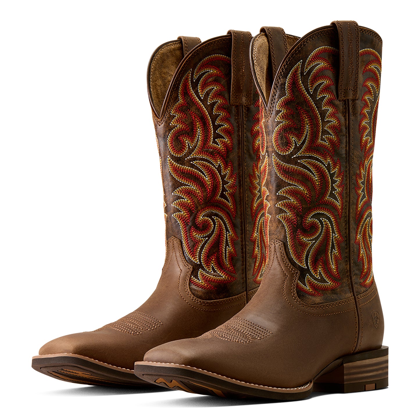 Ariat Mens 10080535 Arrowrock Wide Square Toe Western Boots in Bronzed Mocha/Tobacco Tan