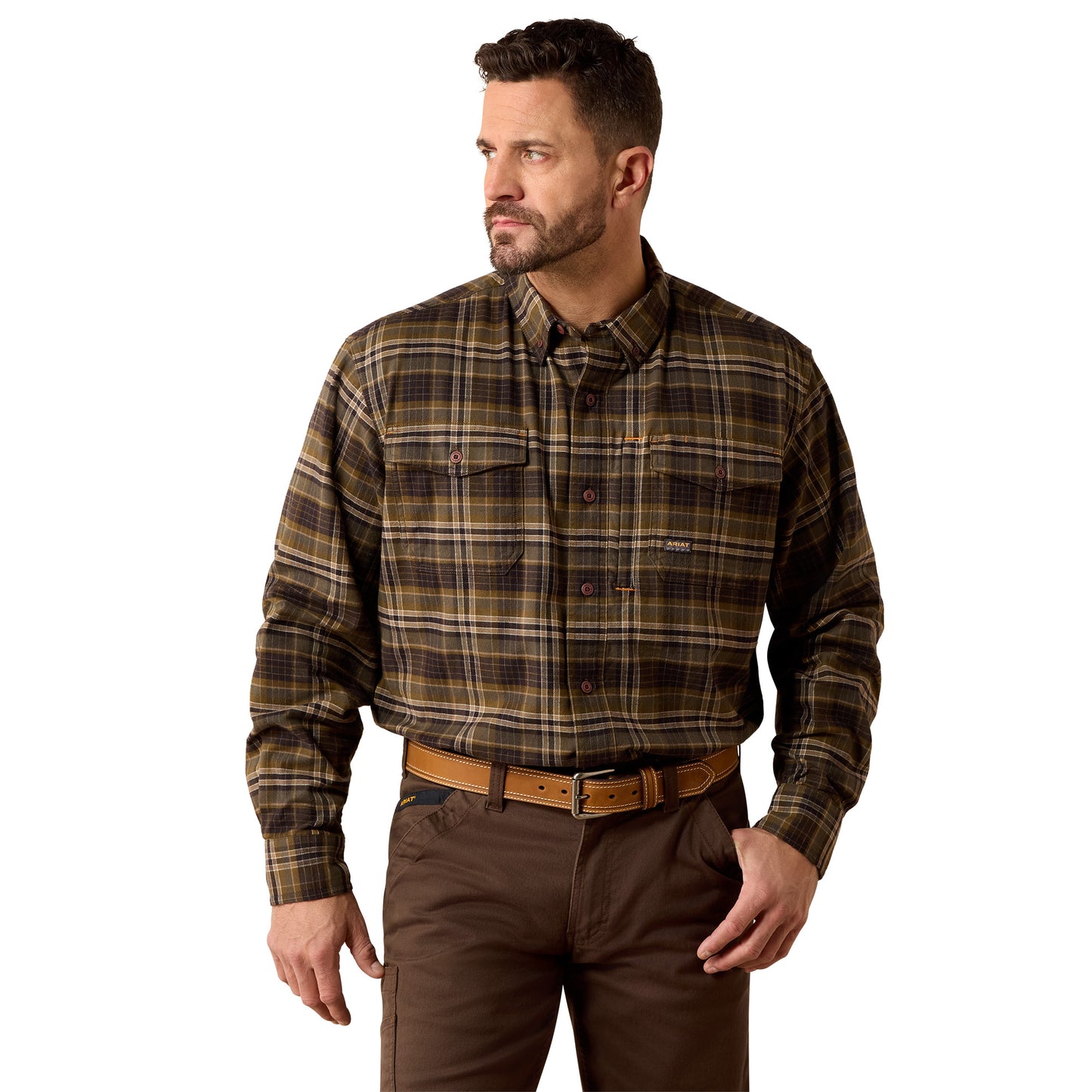 Ariat 10079234 Rebar Flannel DuraStretch Work Shirt