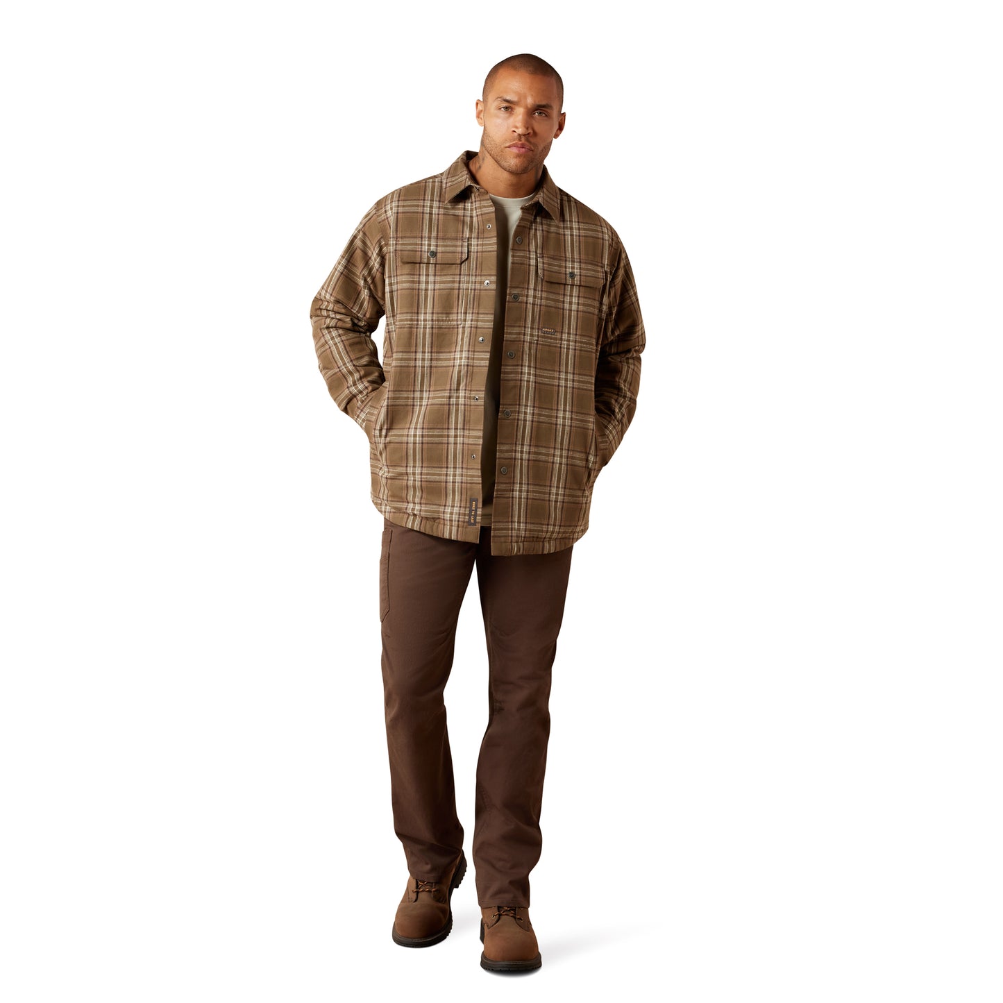 Ariat Mens 10079831 Rebar Flannel Insulated Shirt Jacket