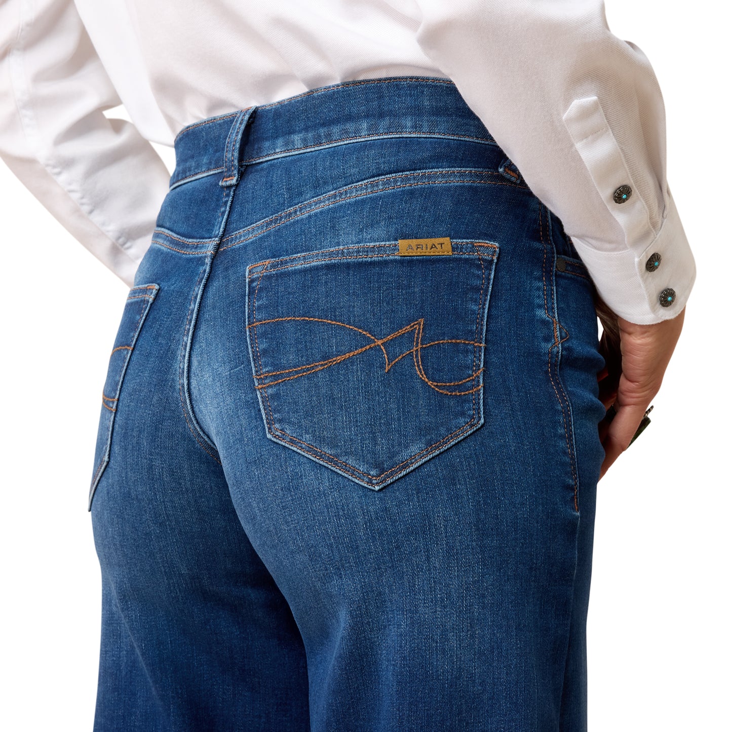 Ariat Ladies 10078903 High Rise Revel Vilma Ultrastretch Wide Leg Jeans