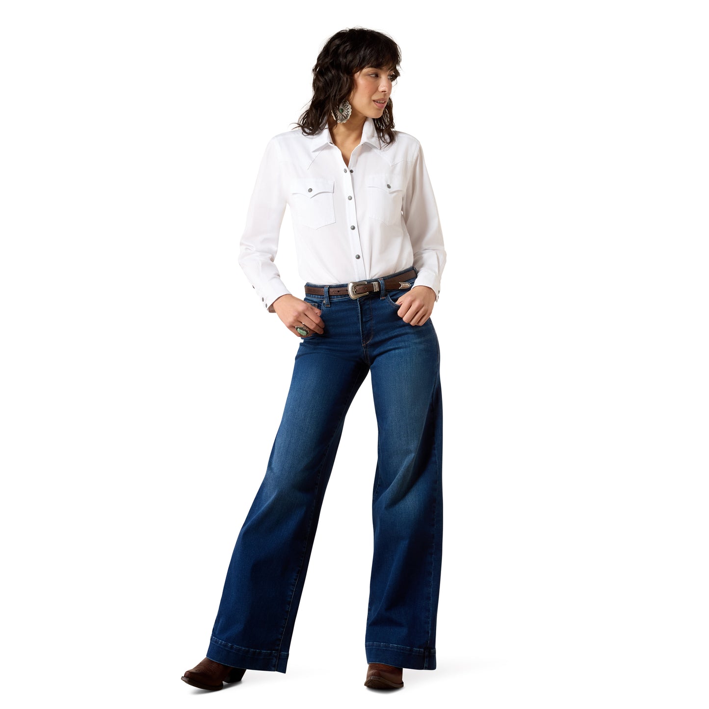 Ariat Ladies 10078903 High Rise Revel Vilma Ultrastretch Wide Leg Jeans