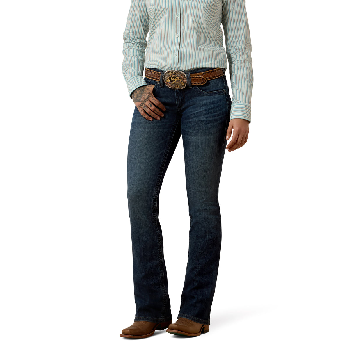 Ariat Ladies 10078928 Mid Rise Luisa Boot Cut Jeans