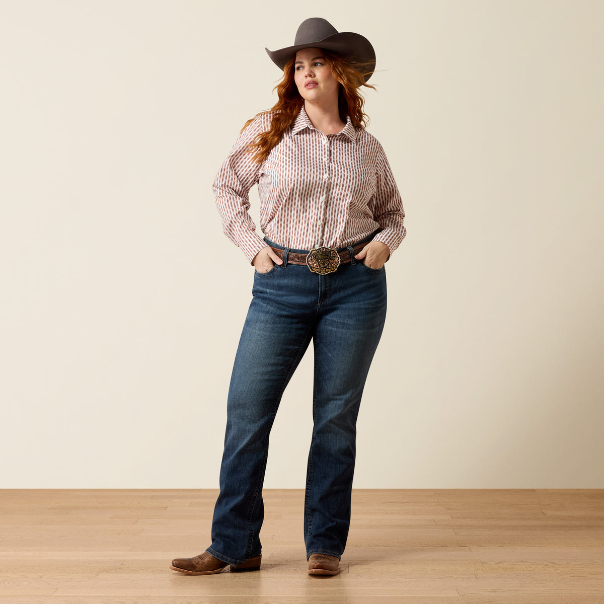 Ariat Ladies 10078928 Mid Rise Luisa Boot Cut Jeans