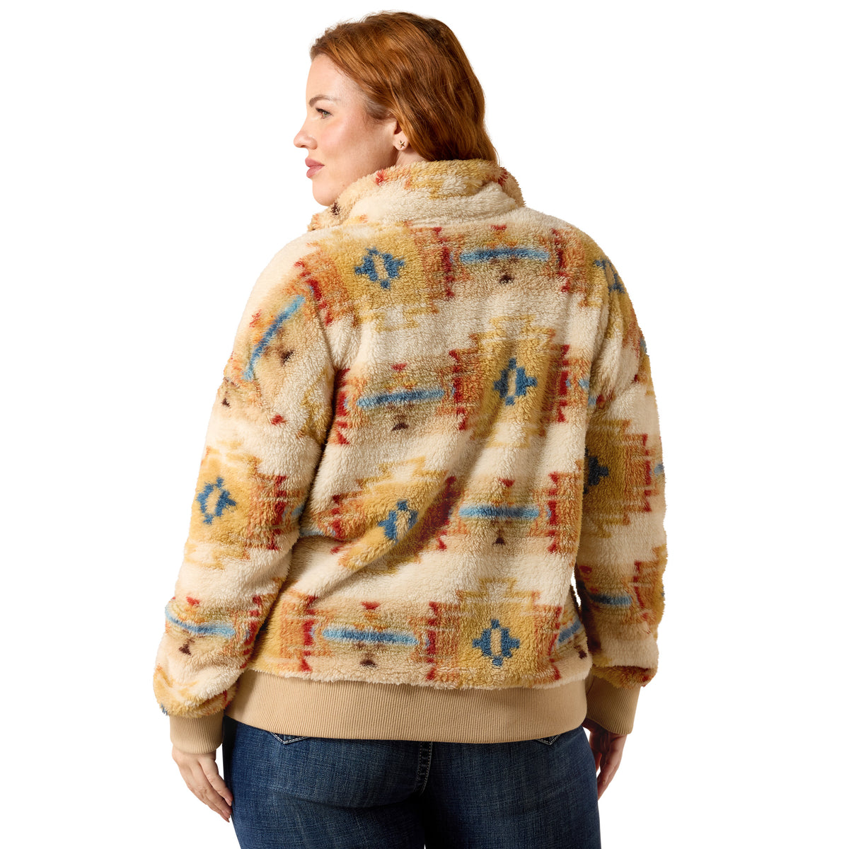 Ariat Ladies 10079471 Berber Snap Front Sweatshirt Somona Southwest Print